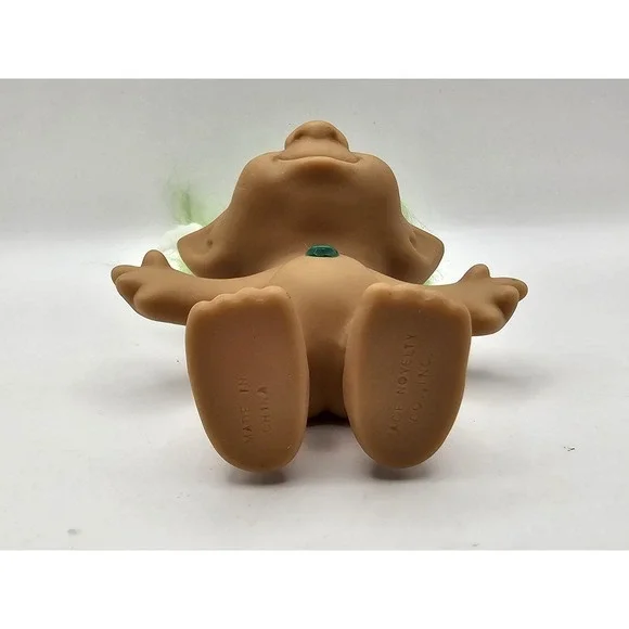 Vintage 4"‎ Ace Novelty Troll Doll Green Hair Jewel Diamond Belly Nightcap - Picture 6 of 7